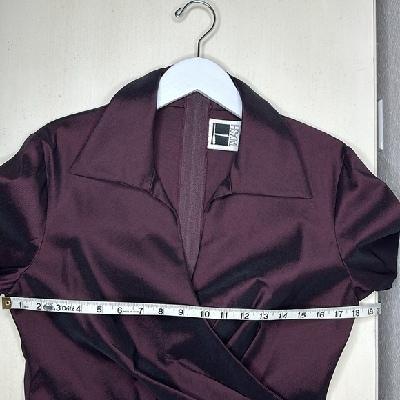 Vintage 80's Tadashi Faux Wrap Top Size 12 - Picture 10 of 12